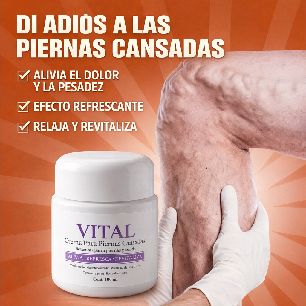 🦵 VITAL Crema para Piernas Cansadas ❄️