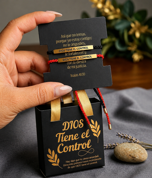 COMBO 2 PULSERAS DIOS TIENE EL CONTROL 🙏✨