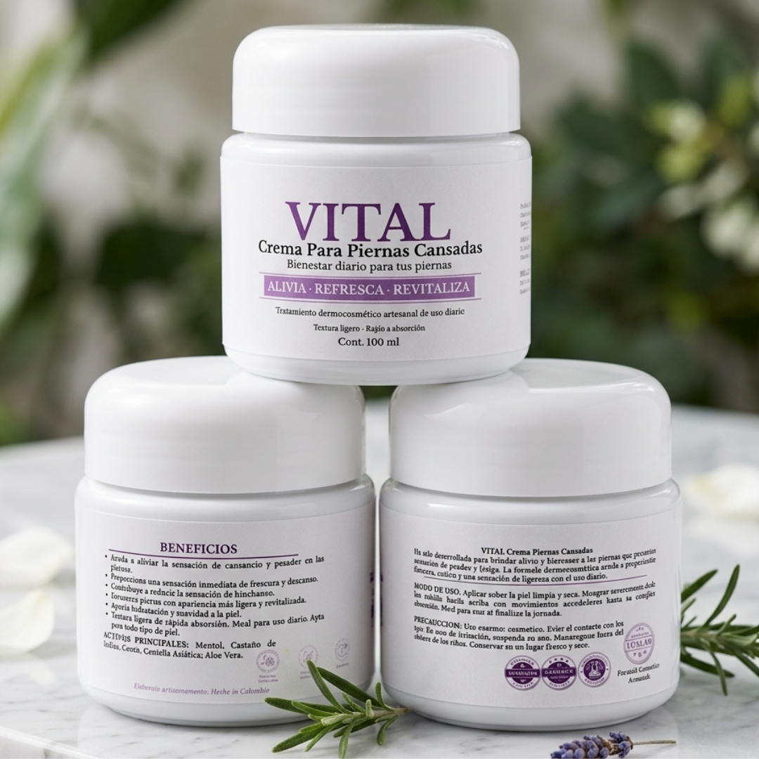 🦵 VITAL Crema para Piernas Cansadas ❄️