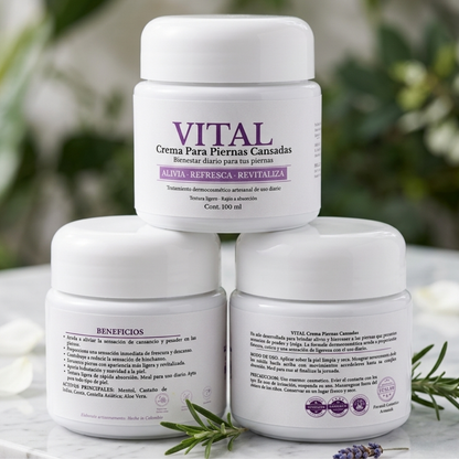🦵 VITAL Crema para Piernas Cansadas ❄️