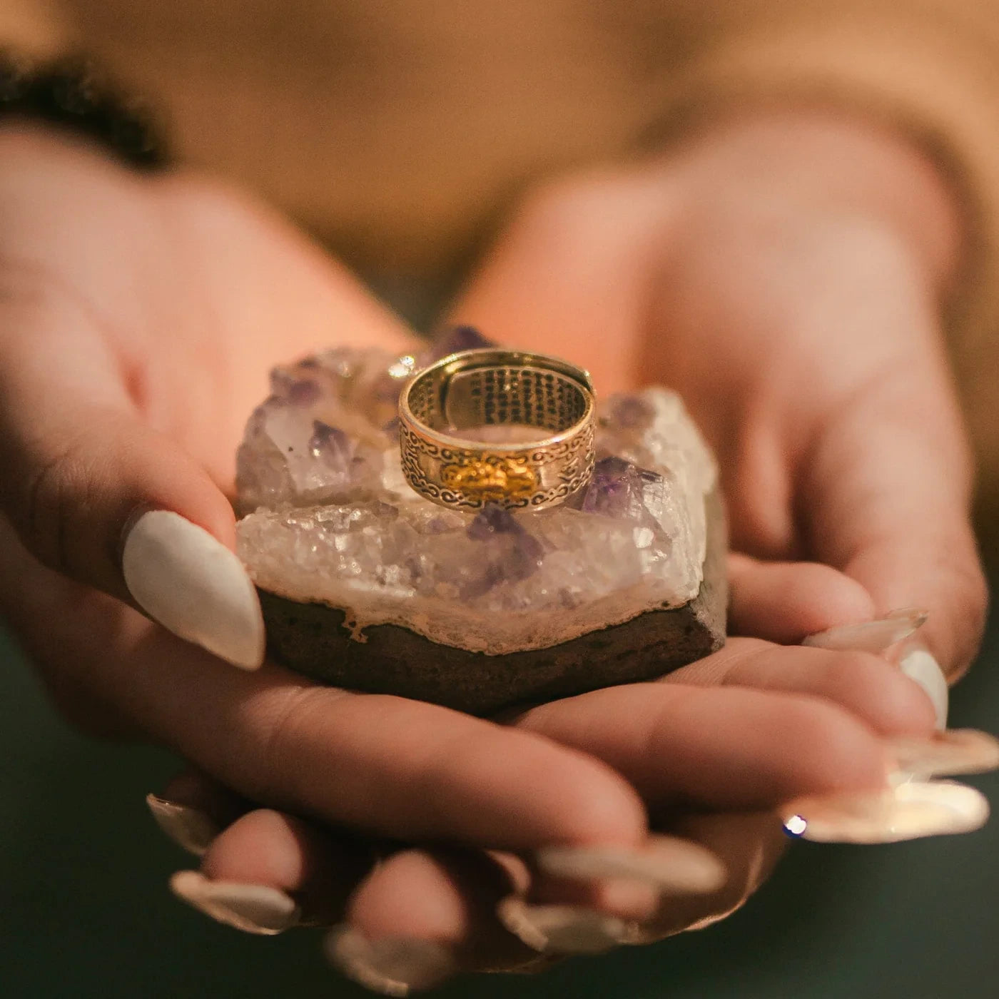 🤑ANILLO FENG SHUI BUDA PIXIU DORADO🍀💰